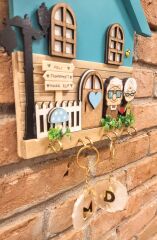 Anahtarlık Askısı Mavi Yukarı Bak Temalı 27 X 27 Cm