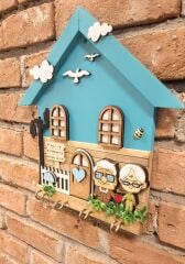 Anahtarlık Askısı Mavi Yukarı Bak Temalı 27 X 27 Cm