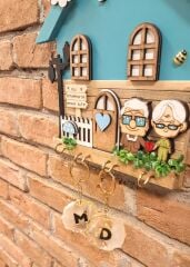 Anahtarlık Askısı Mavi Yukarı Bak Temalı 27 X 27 Cm