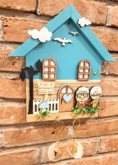 Anahtarlık Askısı Mavi Yukarı Bak Temalı 27 X 27 Cm