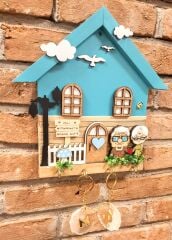 Anahtarlık Askısı Mavi Yukarı Bak Temalı 27 X 27 Cm