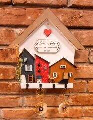 Hogsmeade Village Temalı Duvar Dekorasyonu Anahtarlık Askısı 27 x 27 cm