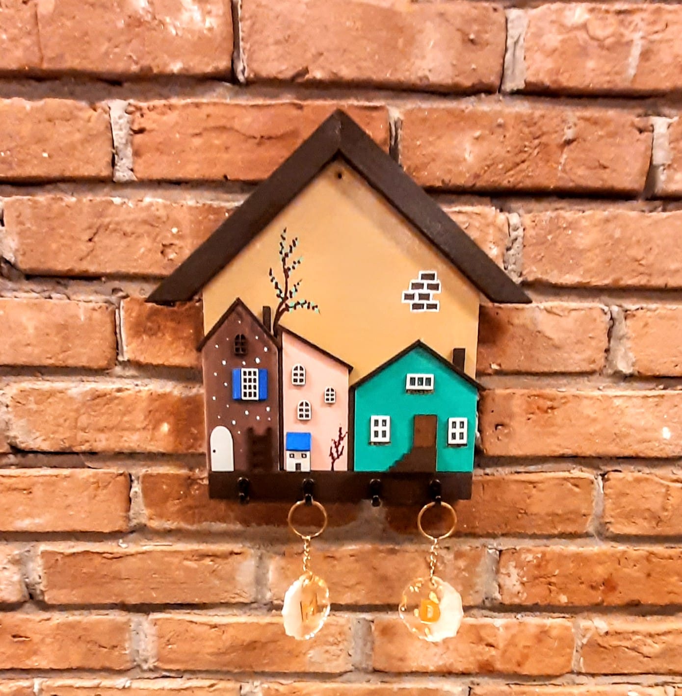 Duvar Dekorasyonu Hogsmeade Village Temalı Anahtarlık Askısı 27 x 27 cm