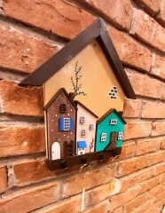 Duvar Dekorasyonu Hogsmeade Village Temalı Anahtarlık Askısı 27 x 27 cm