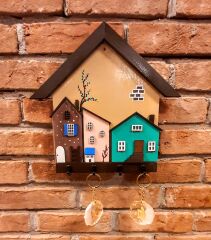 Duvar Dekorasyonu Hogsmeade Village Temalı Anahtarlık Askısı 27 x 27 cm