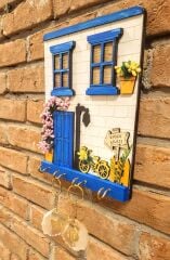 Bodrum Yazlık Ege Konsept Duvar Dekorasyon Anahtarlık Askısı 20 Cm X 30 Cm