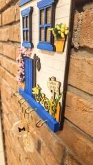 Bodrum Yazlık Ege Konsept Duvar Dekorasyon Anahtarlık Askısı 20 Cm X 30 Cm