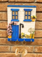 Bodrum Yazlık Ege Konsept Duvar Dekorasyon Anahtarlık Askısı 20 Cm X 30 Cm