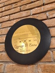 Kişisel Favori Şarkı İsimli Plak Duvar Dekoru Sevgiliye Hediye