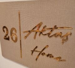 Daire Kapı İsimlik ve NO Kişiye İsme Özel Ev Hediyesi 20 X 30 Cm