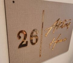 Daire Kapı İsimlik ve NO Kişiye İsme Özel Ev Hediyesi 20 X 30 Cm