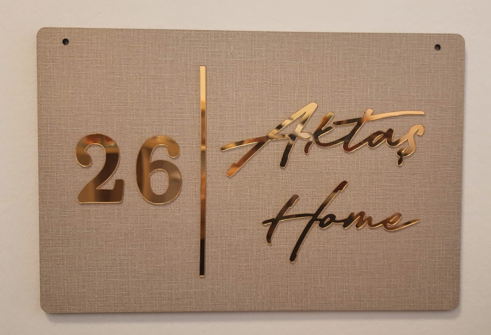 Daire Kapı İsimlik ve NO Kişiye İsme Özel Ev Hediyesi 20 X 30 Cm