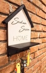 Kişiye Özel Hediyelik Raflı Anahtarlık Askısı 26 X 20 X 10 CM