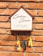 Kişiye Özel Hediyelik Raflı Anahtarlık Askısı 26 X 20 X 10 CM