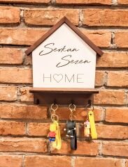 Kişiye Özel Hediyelik Raflı Anahtarlık Askısı 26 X 20 X 10 CM