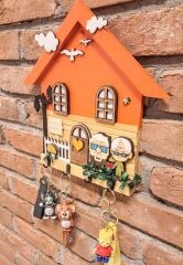 Anahtarlık Askısı Turuncu Yukarı Bak Temalı 27 X 27 Cm