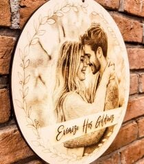 Lazer Gravür Kapı Süsü İsme Özel 30 X 30 Cm