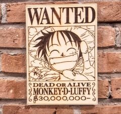 Anime Duvar Dekorasyon Wanted Monkey D Luffy