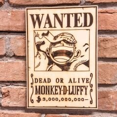 Anime Duvar Dekorasyon Wanted Monkey D Luffy
