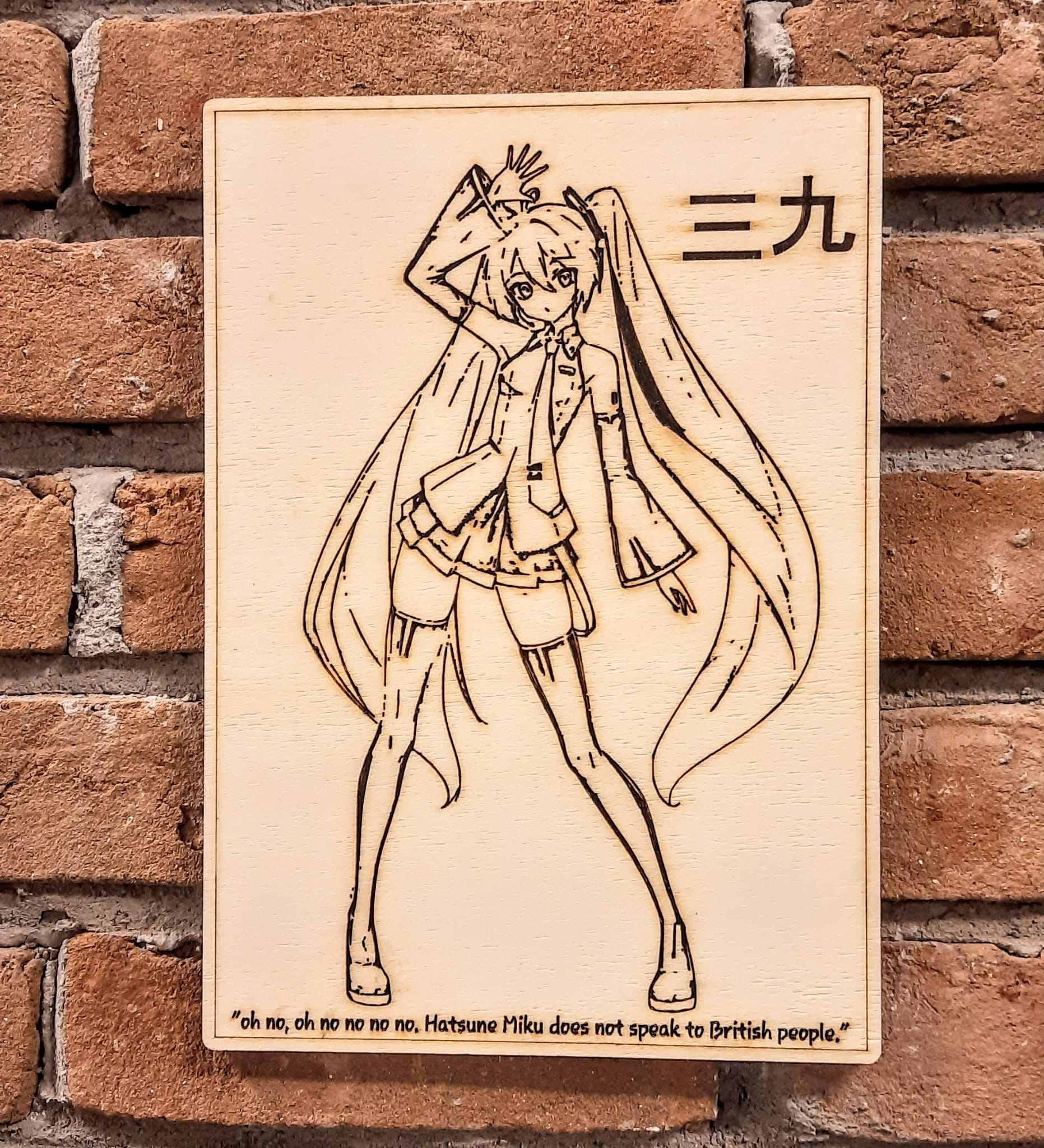 Anime Duvar Dekorasyon Miku Mi ku