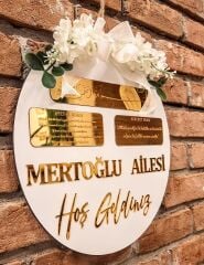 Gold Yazılı İsme Özel 30 X 30 Cm Kapı Süsü