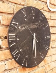 Dekoratif Ahşap Duvar Saati - Sessiz Mekanizma - 40 Cm