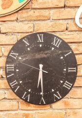 Dekoratif Ahşap Duvar Saati - Sessiz Mekanizma - 40 Cm